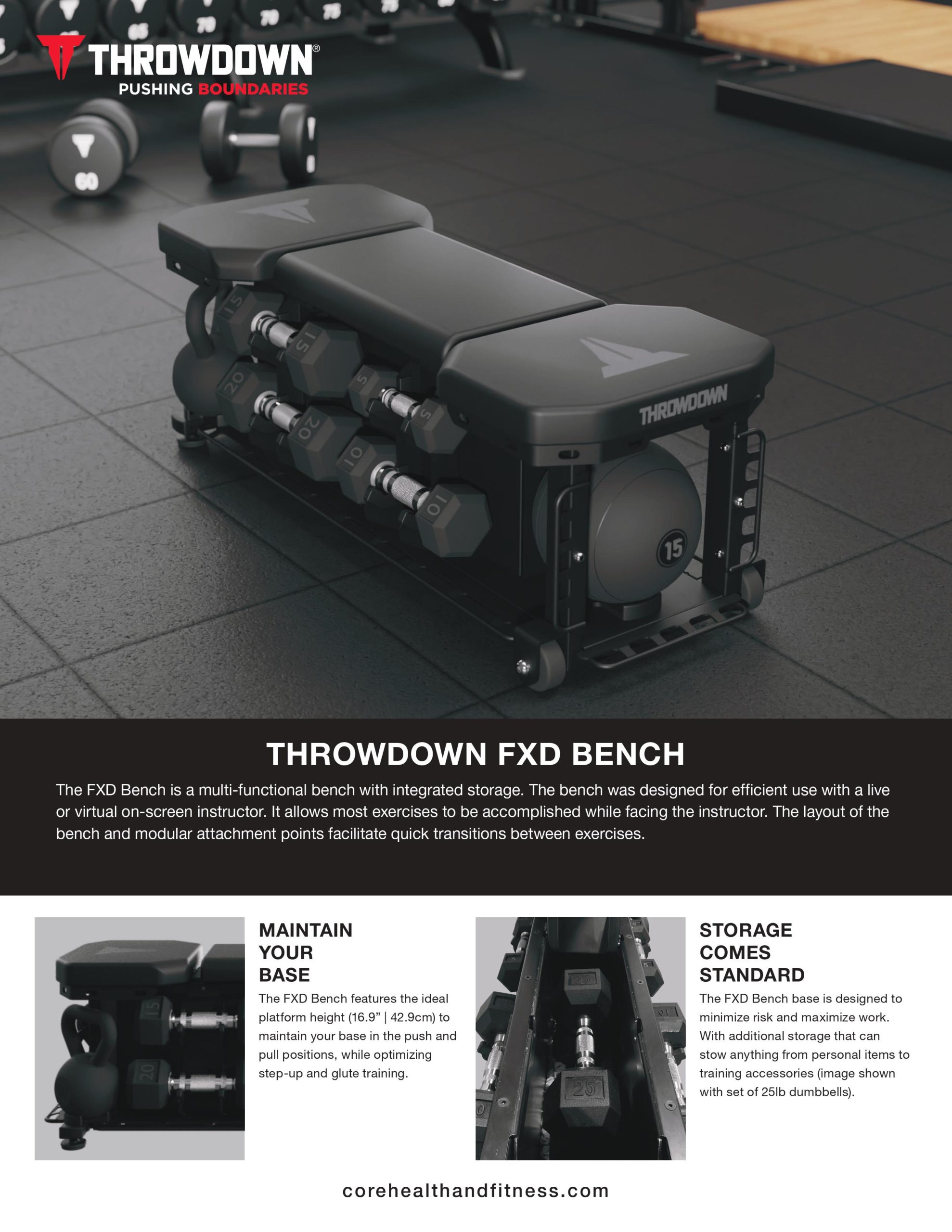 Throwdown FXD Bench features