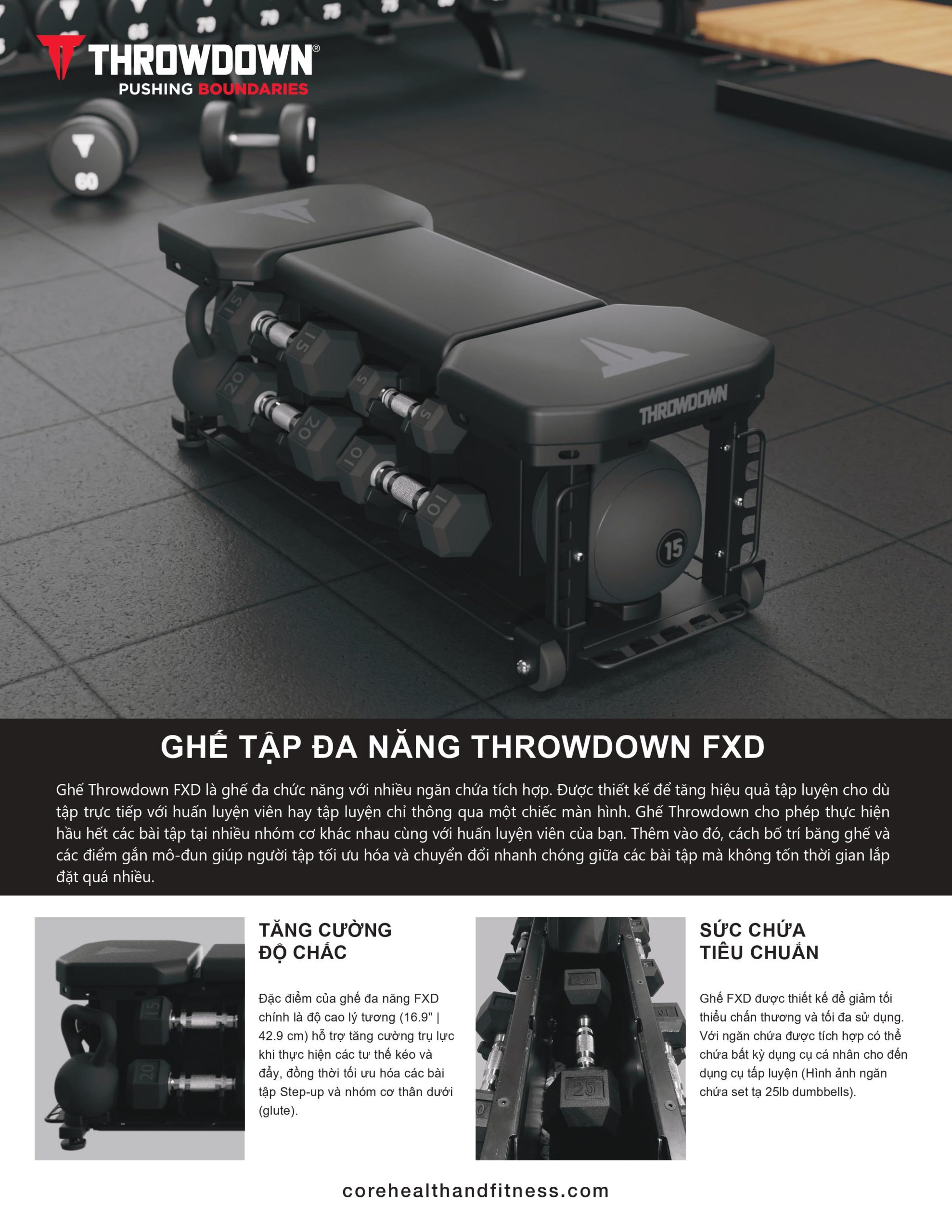 Throwdown FXD Bench features
